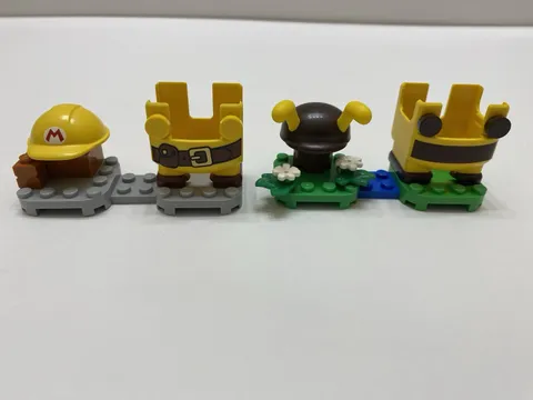 LEGO Super Mario 71373 Builder And 71393 Bee Power Ups Excellent Condition