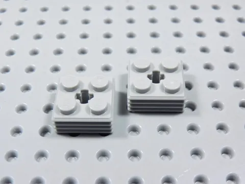 LEGO Lot of 2 Light Bluish Gray 2x2x2/3 Design Plate Part 30925 BR