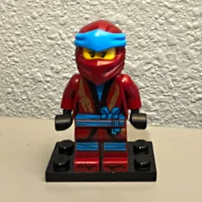 LEGO NINJAGO Minifigure Red Ninja with Blue Headband Mask, Plastic, 6+