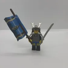 LEGO SYSTEM CASTLE -- NINJA SHOGUN BLUE WITH ARMOR MINIFIGURE 6083 CAS056