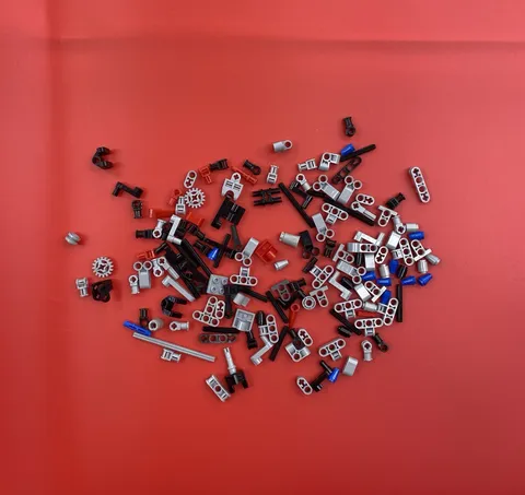 Approx. 155x LEGO Technic Parts Lot Beams Axles Pins Connectors Gear