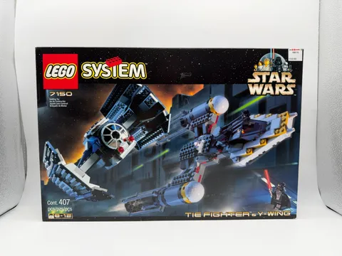 LEGO Star Wars 7150 TIE Fighter & Y-Wing 1999 Factory Sealed Vintage NIB