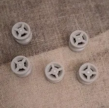 LEGO Gray Plastic Wheel Rim Parts Pieces Bulk Lot of 5 (5pc)