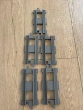 Lego Duplo Replacement Part / Piece - Dark Gray Duplo, Train Track Straight 5pc