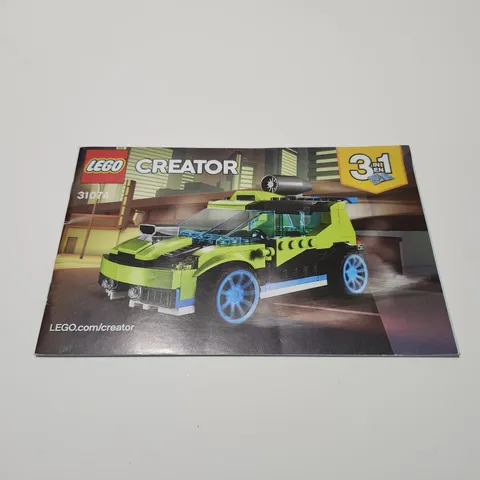 LEGO CREATOR Rocket Rally Car (31074) Instructions Manual Only