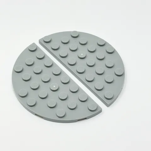 22888 LEGO Parts Plate Round Corner 4x8 Double LIGHT BLUISH GRAY (2)