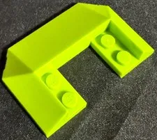 LEGO Wedge 6 x 4 Cutout Train Roof with 5 Large Bottom Tubes LIME Green
