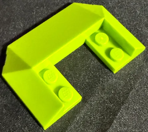 LEGO Wedge 6 x 4 Cutout Train Roof with 5 Large Bottom Tubes LIME Green