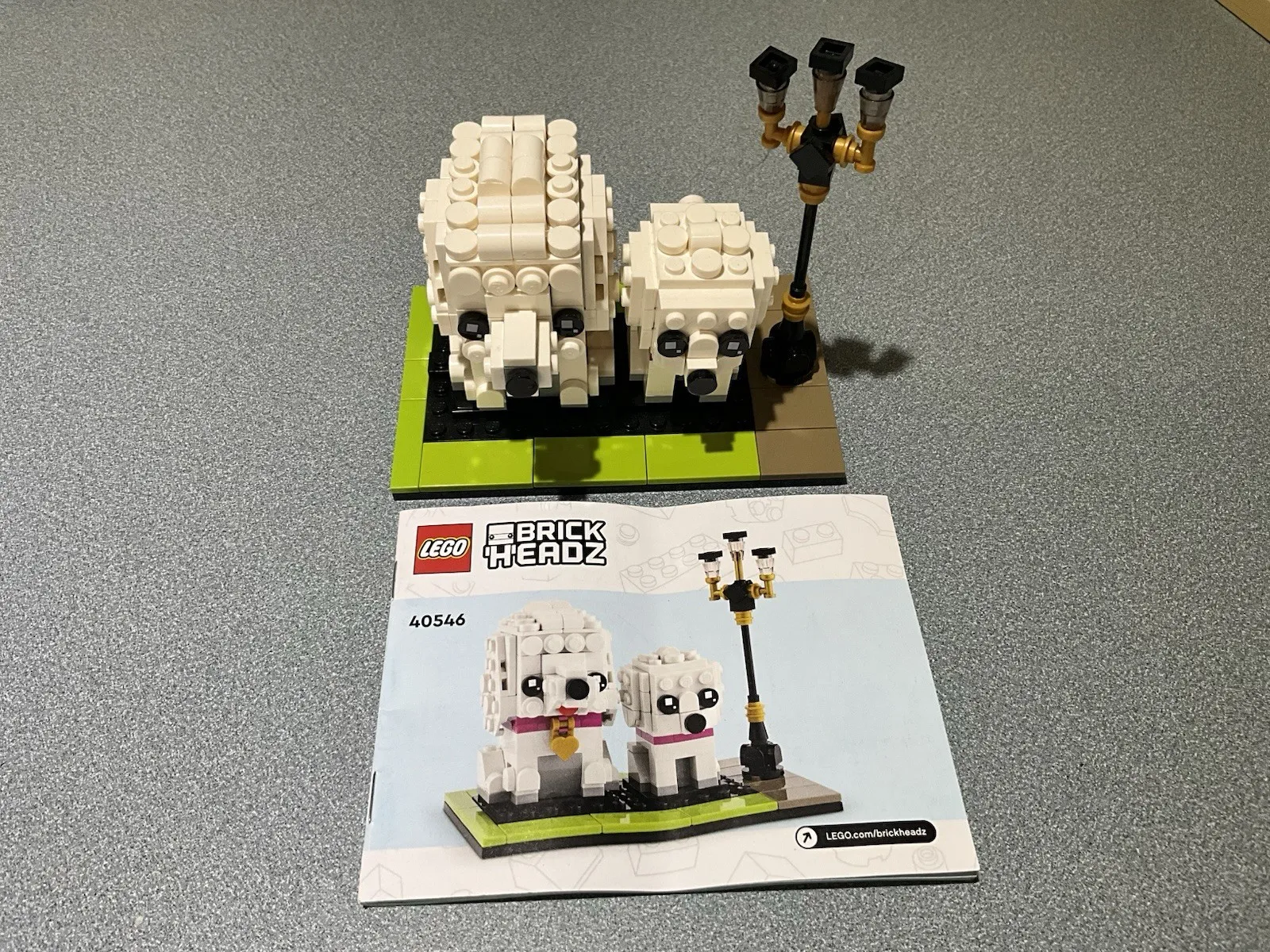 LEGO BrickHeadz 40546 – Poodle  Built – COMPLETE No Box – W/MANUAL FREE SH