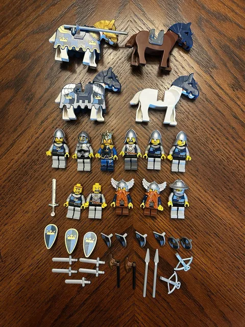 Lego Castle Fantasy Era Minifigure Lot W/Horses & Accessories