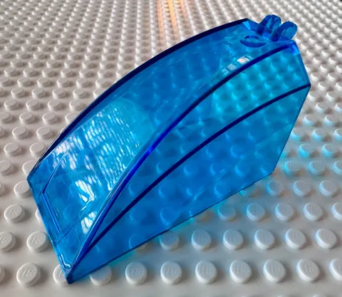 LEGO Windscreen 8 x 4 x 4 Curved with 2 Fingers 30649 - Trans-Dark Blue