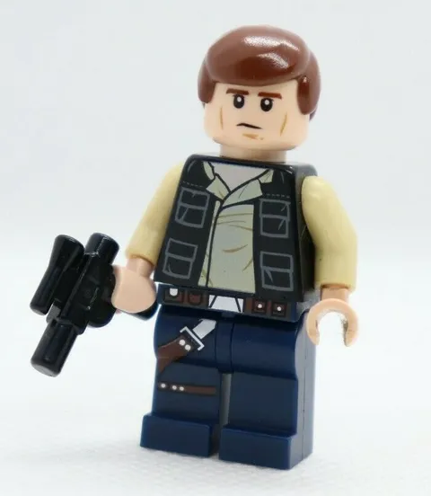 Han Solo 75030 75052 Dark Blue Legs Black Vest Star Wars LEGO® Minifigure