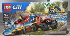 LEGO 6470788 City 4x4 Fire Truck with Rescue Boat Toy Sealed New Set