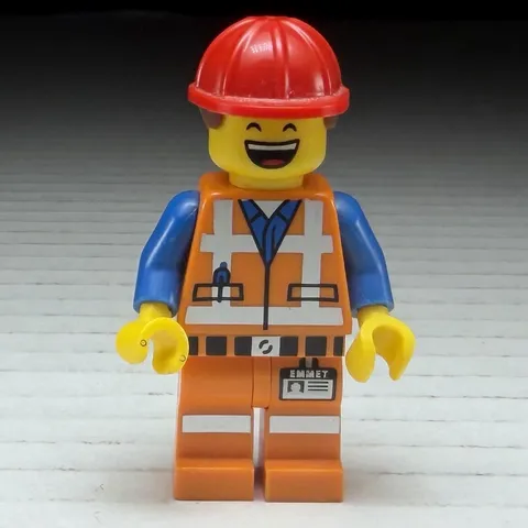 LEGO Emmet Minifigure Orange Construction Outfit The LEGO Movie Series