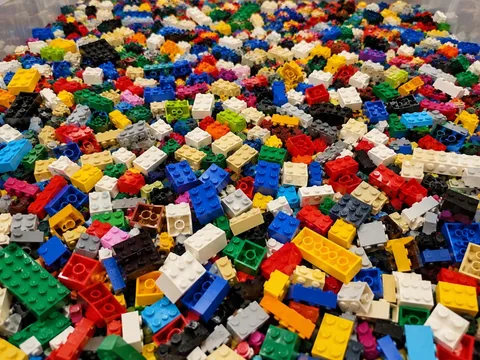 Bulk Loose Lego Bricks  Building Blocks Clean Colorful One Pound Mixed Lot
