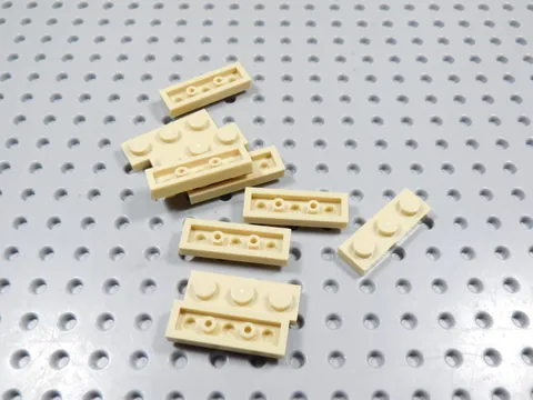 LEGO Lot of 10 Tan 1x3 Plates BC