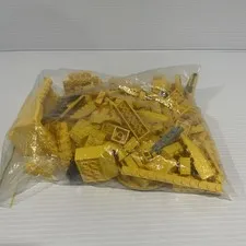 LEGO Yellow  322g Assorted Pieces Mixed Bricks Flat Parts Random Bulk Lot  .32kg