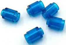 Lego 5 New Trans-Dark Blue  Transparent Bricks Round 1 x 1 Pieces