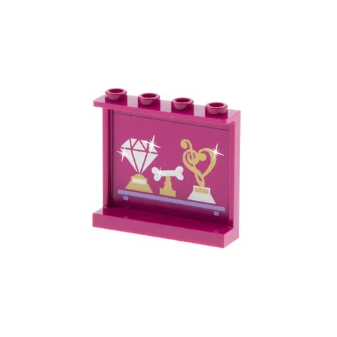 1x LEGO Panels 1x4x3 Magenta Side Supports Wall Building Juwel 41104 60581PB054