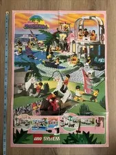 Vintage 1992 Lego Fold Out Poster Lego System Paradisa 16 3/8" X 23" - HTF