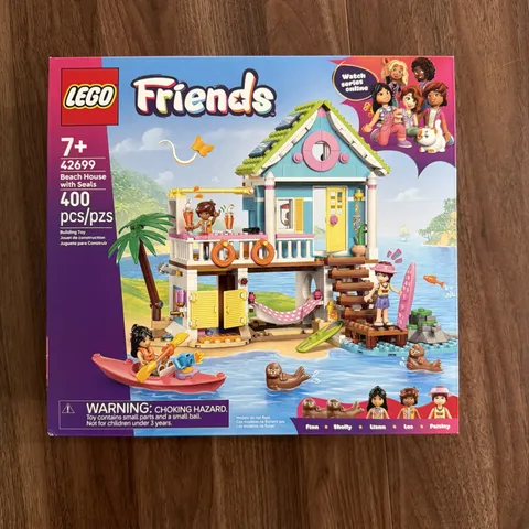LEGO Friends Beach House with Seals Building Toy for Girls & Boys Multicolor 