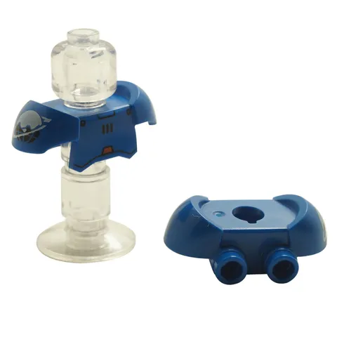 2x LEGO Minifigure Armor Breastplate Shoulder Pads Ice Planet Pattern