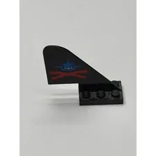 LEGO 3587pb02 Tail with Rounded Top Aquazone Aquashark Blue Black