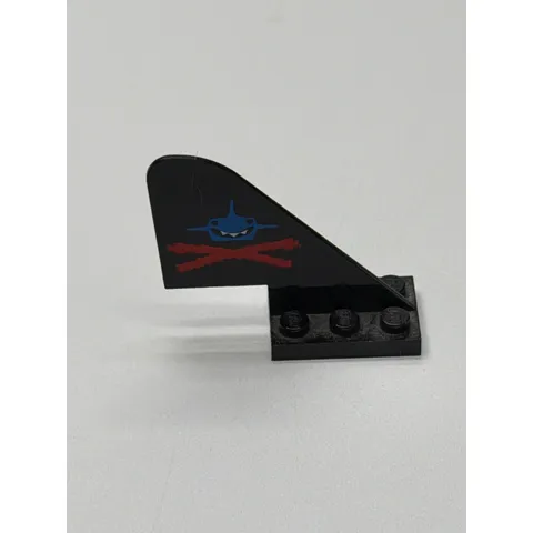 LEGO 3587pb02 Tail with Rounded Top Aquazone Aquashark Blue Black