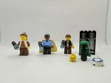Authentic Lego Star Wars Minifigures Cloud City 10123 Lando, Han, and Leia