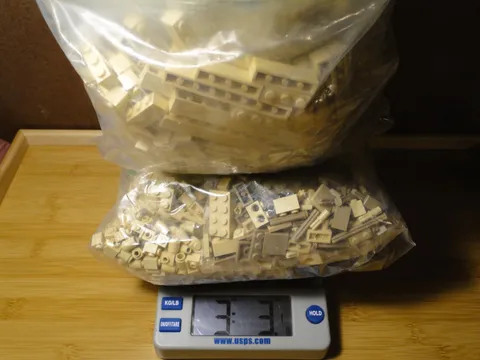 Lego Tan Beige Mixed Parts Pieces Bricks Plates Lot Not Clean 3lbs