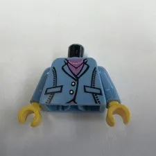 Lego Female Minifig Medium BLUE JACKET TORSO 973px200c01 Set 10182