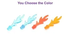 Lego Wave Rounded Straight with Bar End Flame Water Seaweed You Choose the Color