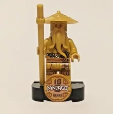 LEGO ~ NINJAGO ~ Anniversary Golden Wu Sensei Minifigure & Stand ~ NJO65 ~ 71741