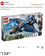 Used LEGO Avengers Ultimate Quinjet 76126 Marvel Avengers complete w/ box