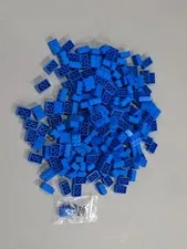 Lego about 210 Blue Bricks - 2x3 3002 Mostly Used Some New