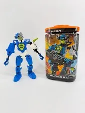 LEGO Hero Factory Surge 2.0 Set 2141 Blue Robot Figure Original Canister