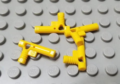 LEGO City Lot of 4 Yellow Minifigure Nozzles Gun Weapons