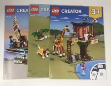 Lego 31116 Safari Wildlife Tree House Instruction Manual Book Only - No Bricks