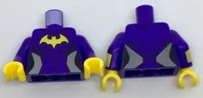 LEGO® Part 973pb2624c01 - Torso Female Outline with Yellow Bat and Silver Side