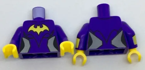 LEGO® Part 973pb2624c01 - Torso Female Outline with Yellow Bat and Silver Side