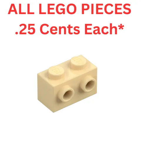LEGO Brick 1x2 Studs One Side Tan 11211 - Genuine LEGO Parts Pieces Bulk