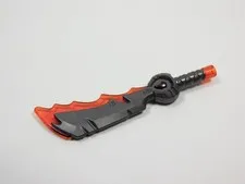 LEGO Ninjago Dark Pearl Gray w/ Trans Red Sword Weapon Minifig Q7