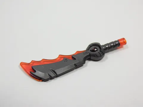 LEGO Ninjago Dark Pearl Gray w/ Trans Red Sword Weapon Minifig Q7