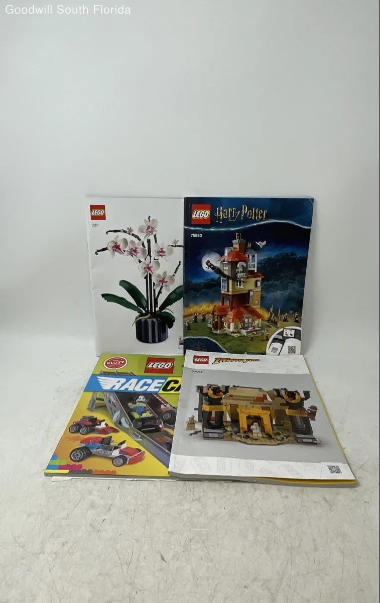 Lot Of 4 Pcs Assorted Lego Large Print Mixed Instruction Manuals For Age 3+