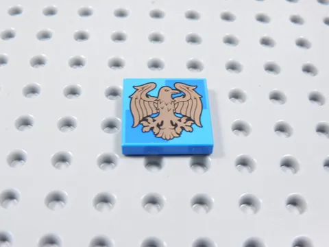 LEGO Harry Potter Dark Azure 2x2 Smooth Printed Tile Plate Minifig Ravenclaw BQ