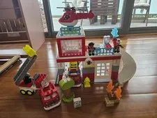 Lego Duplo 10970 Fire Station & Helicoptor  + 10969 Fire Engine
