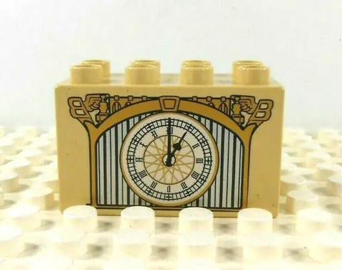 Lego Duplo Printed Brick 2x4 2" Grandfather Clock