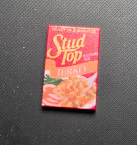 Stove Top Stuffing Turkey Parody Custom printed original LEGO® brick 2x3 tile