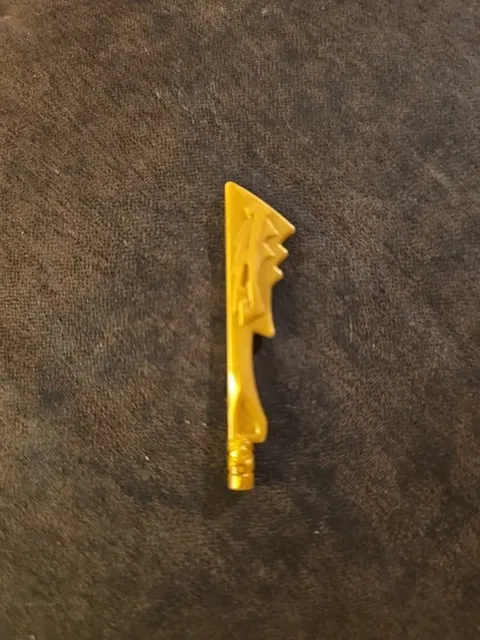 LEGO Pearl Gold Minifigure Sword Serrated Blade Dragon Head Ninjago Minifig Toy