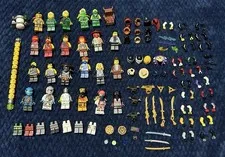 LEGO NINJAGO Minifigures Lot Mixed W Accessories Large Variety Lloyd Kai Jay Nya